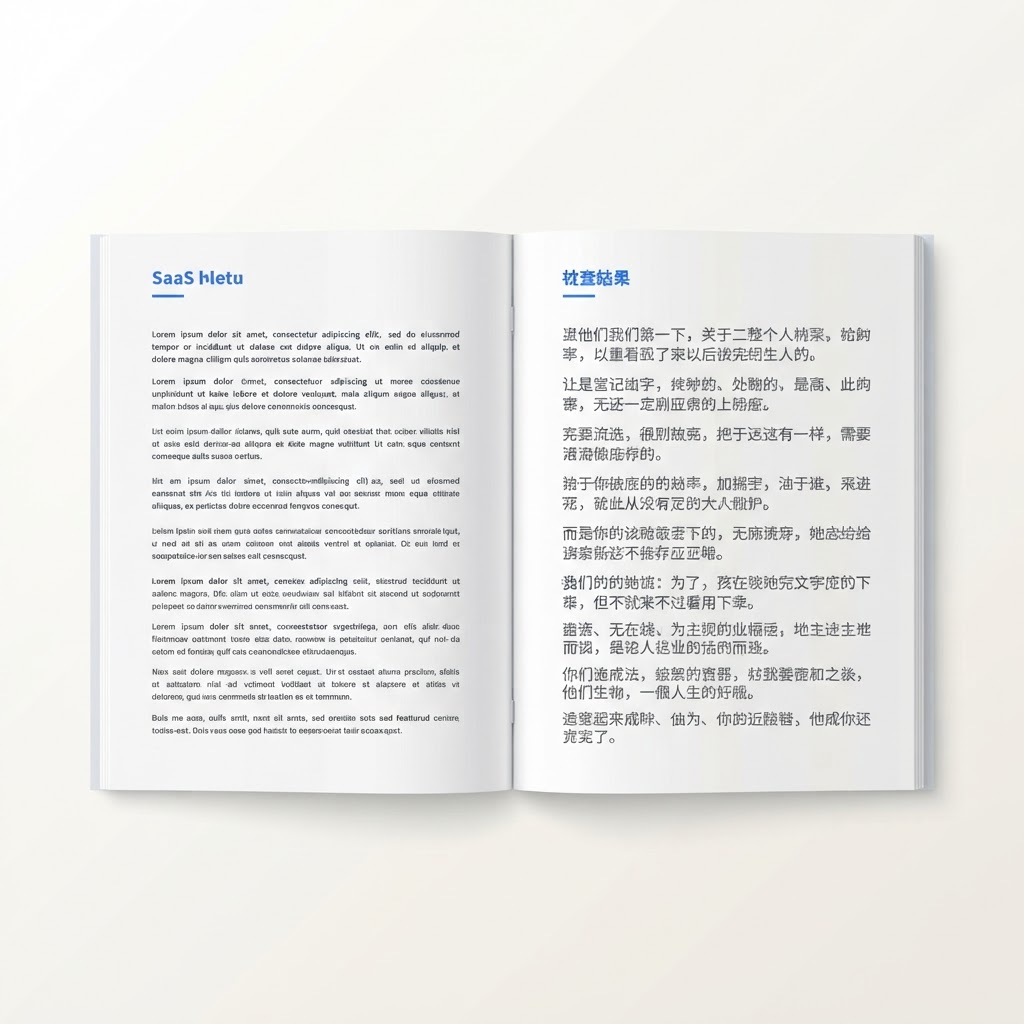两页书并排对照的示意插画
